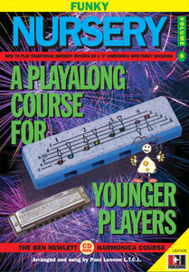 Funky Nursery harmonica course. Learn harmonica online. Download harmonica pdf.