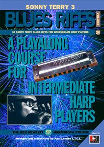 Sonny Terry 3 Blues Riffs harmonica course. Learn harmonica online